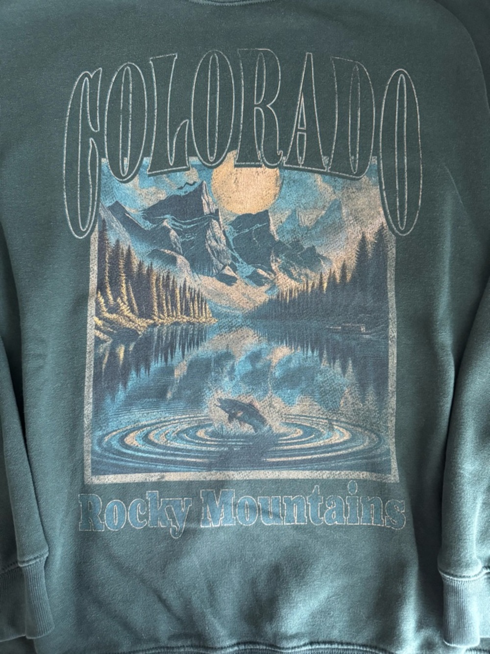 State of Mine Colorado Rocky Mountains Graphic Crewneck Sweater - Picture 2 of 3